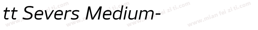 tt Severs Medium字体转换